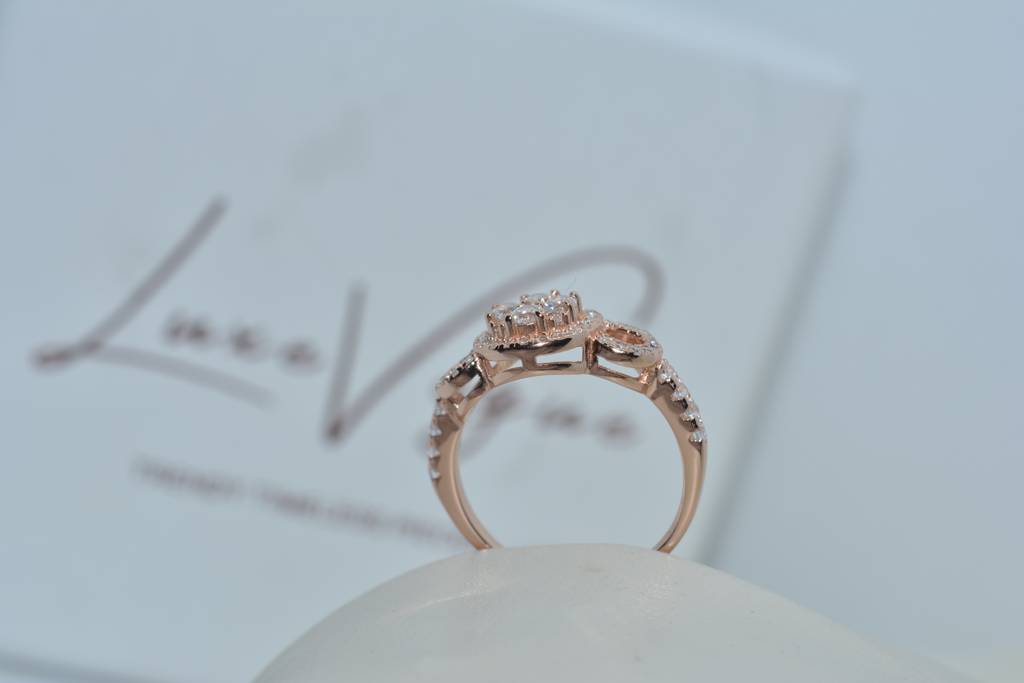 Rose Gold Sparkler Ring : LVD620