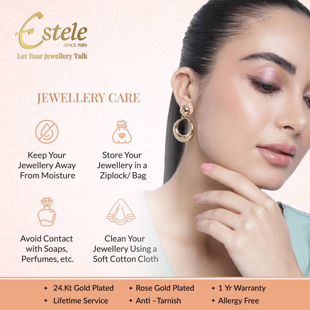 Estele Rhodium Plated Trendy Candy Stud Earring With Fancy Crystals For Women : 766703RDER