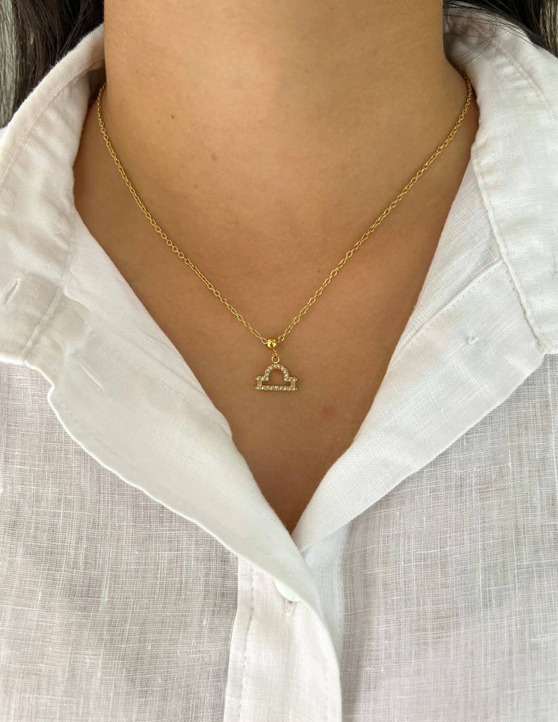 18K Gold Plated Zodiac Sign Necklace : N86I