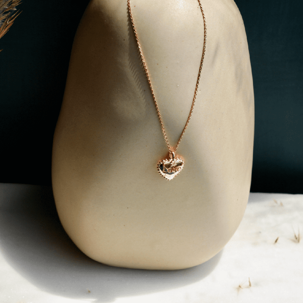 Love Engraved Heart Pendant
