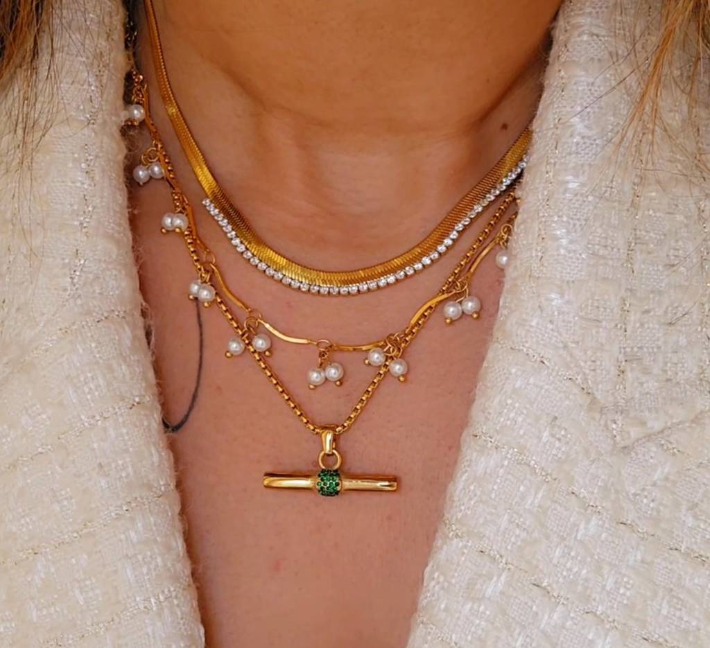 Lulu Gold Plated Necklace : TAA-9791133679894-NECKLACE