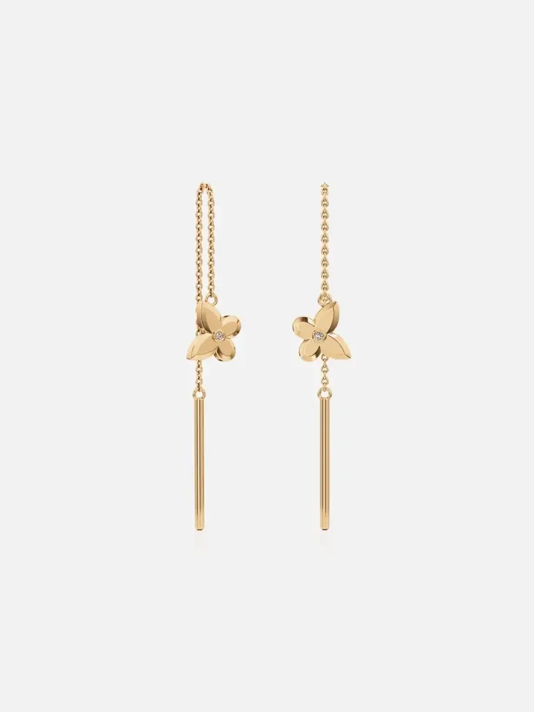 Butterfly Threader Earrings : M1ER21-Y