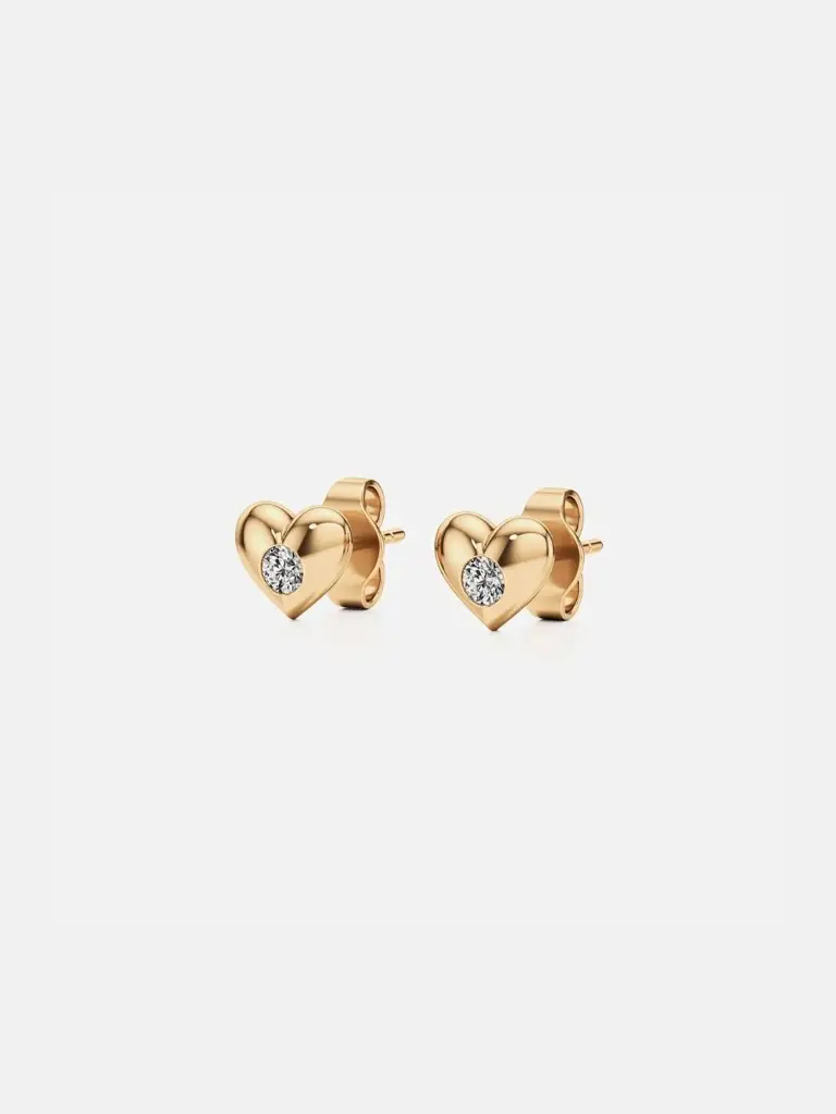 Sweetheart Studs - 24K Gold Micron Plating : M6ER7-Y