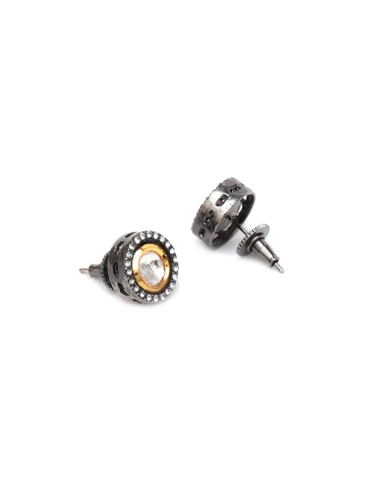 Dual Tone Kundan Maang Tikka With Earrings : RRA23-5