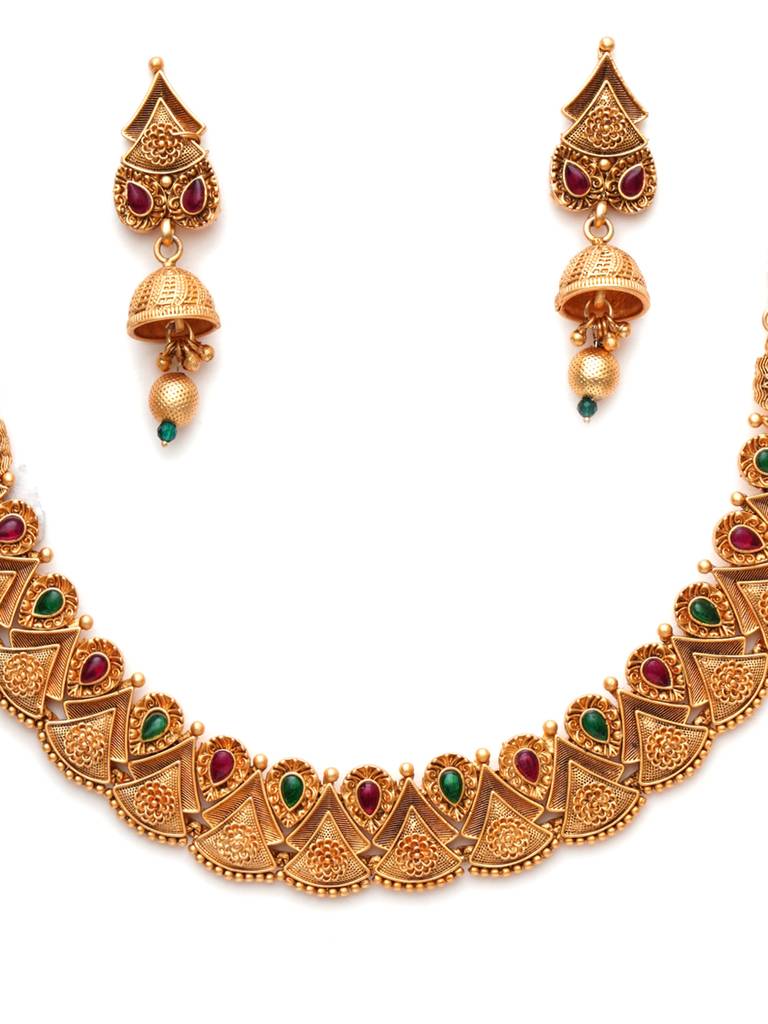 Temple Choker With Matching Jhumki : RRA23-15