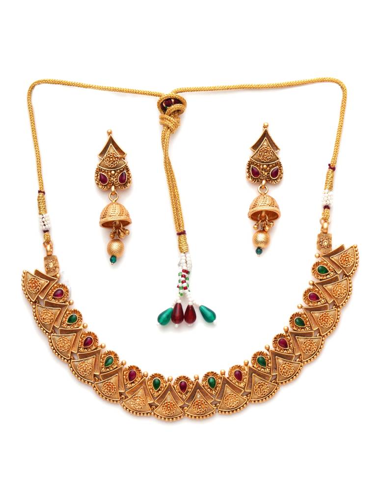 Temple Choker With Matching Jhumki : RRA23-15