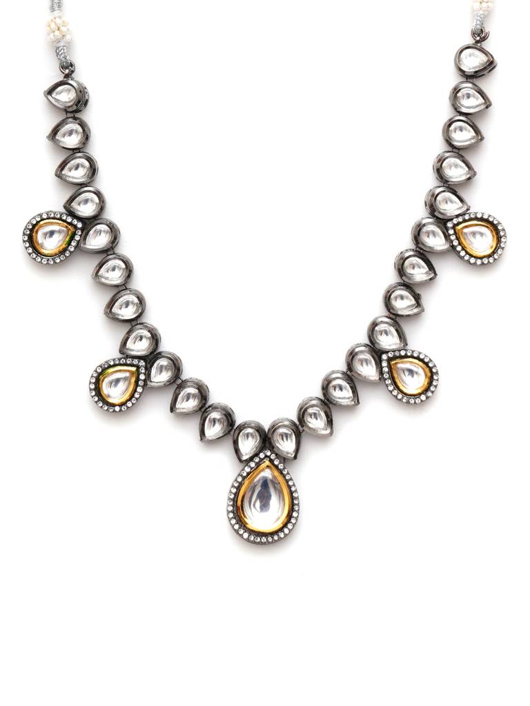 Dual Tone Kundan Neckpiece : RRA23-56