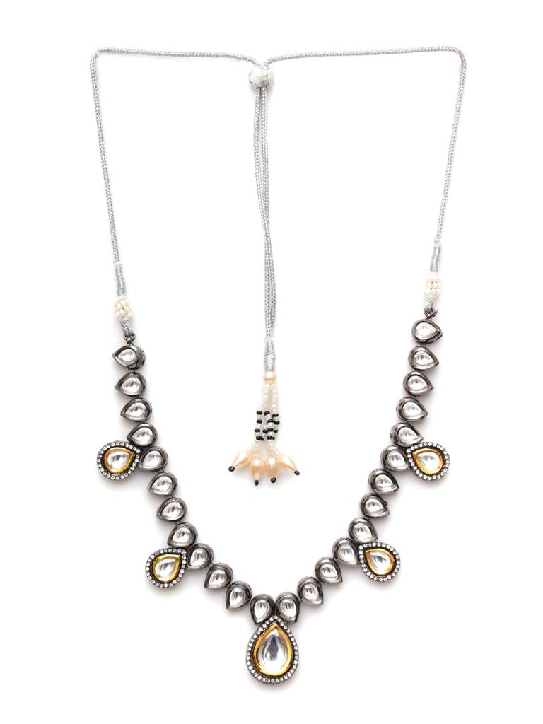 Dual Tone Kundan Neckpiece : RRA23-56