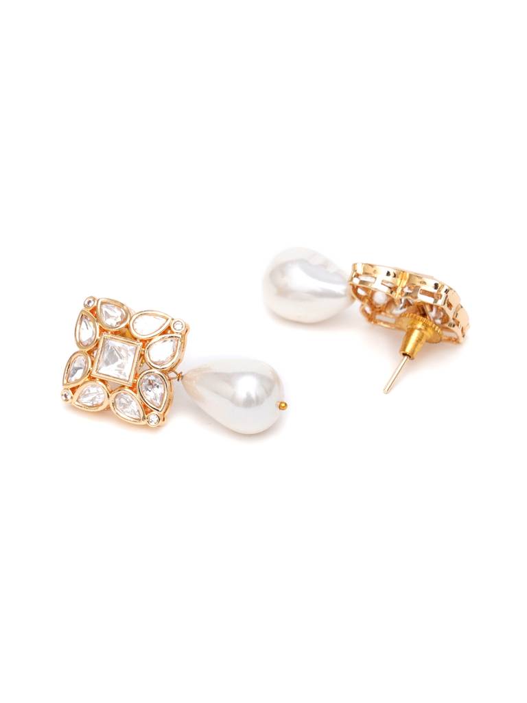 Kundan Studs With Pearl Drop : RRA23-33