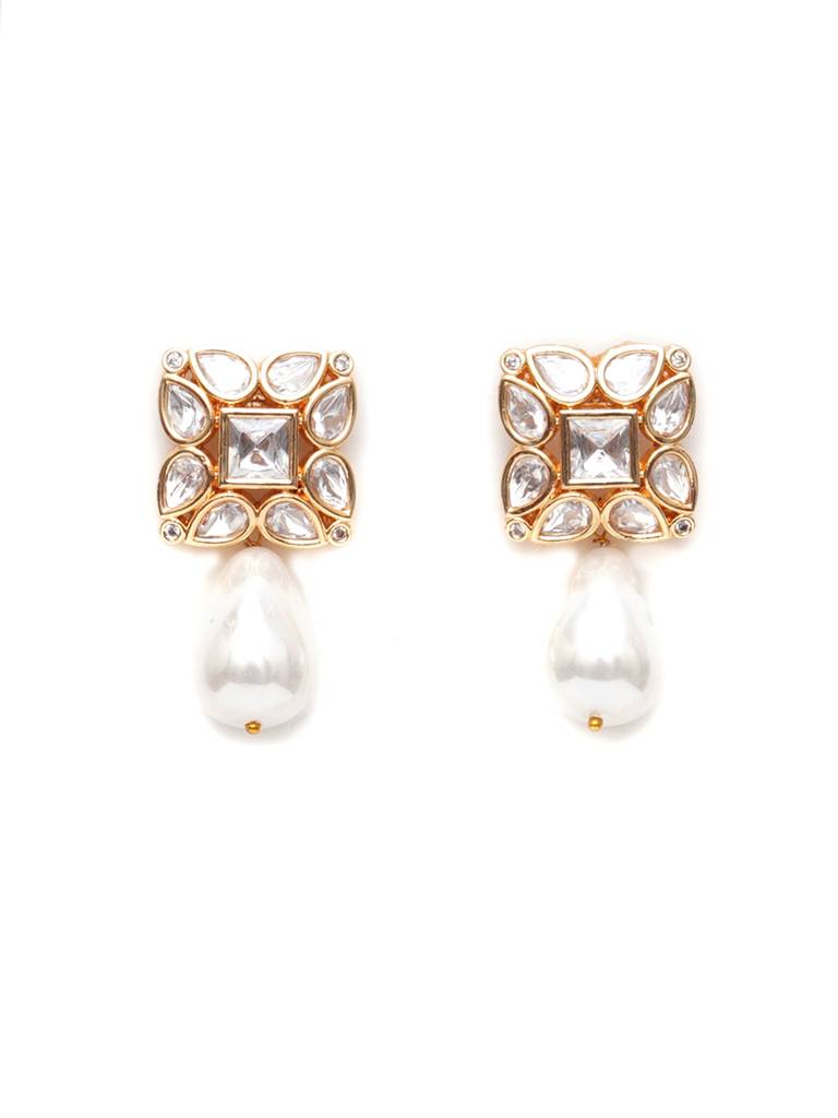Kundan Studs With Pearl Drop : RRA23-33