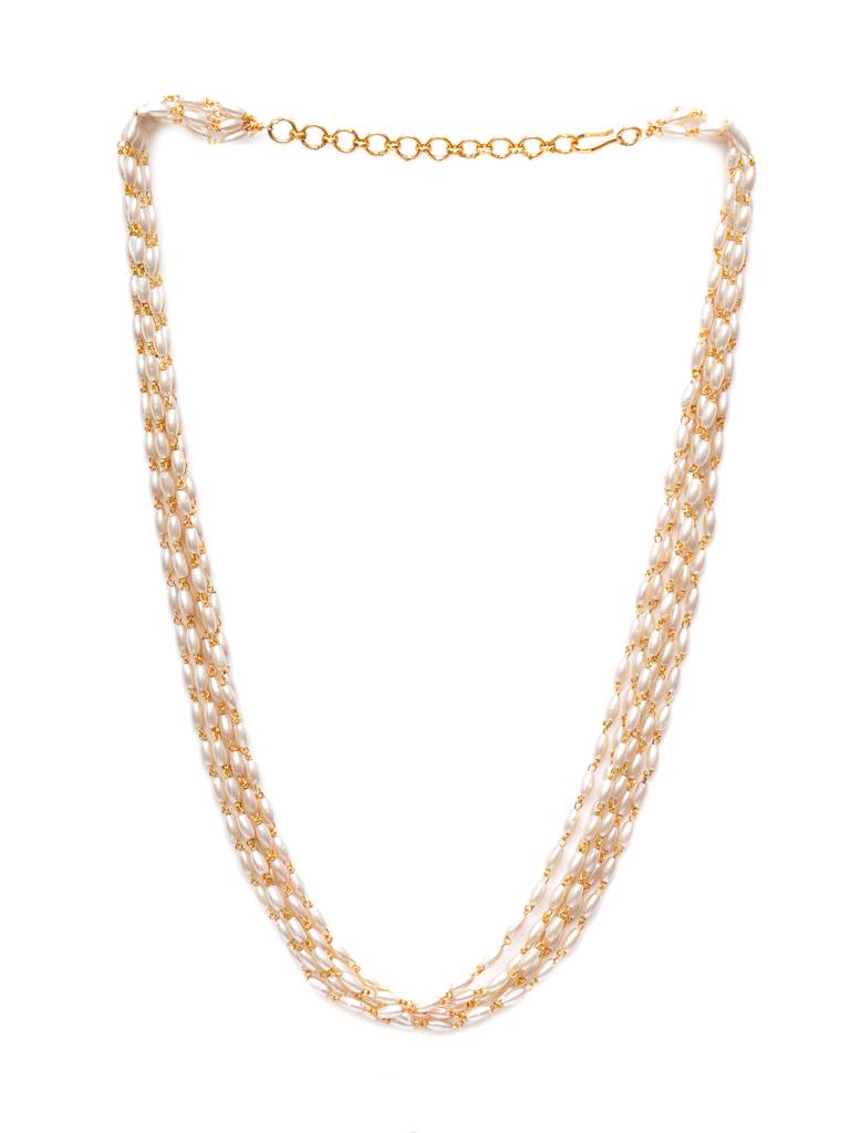 Layered Gold & Pearl Neckpiece : RRA23-65