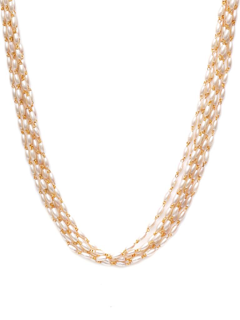 Layered Gold & Pearl Neckpiece : RRA23-65