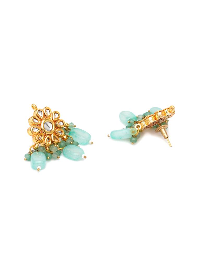 Mint Stone Kundan Earrings : RRA23-29