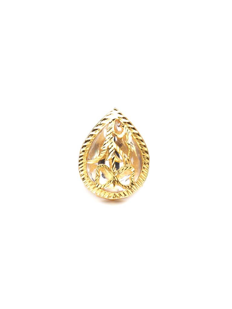 Leaf Design Kundan Ring : RRA23-75