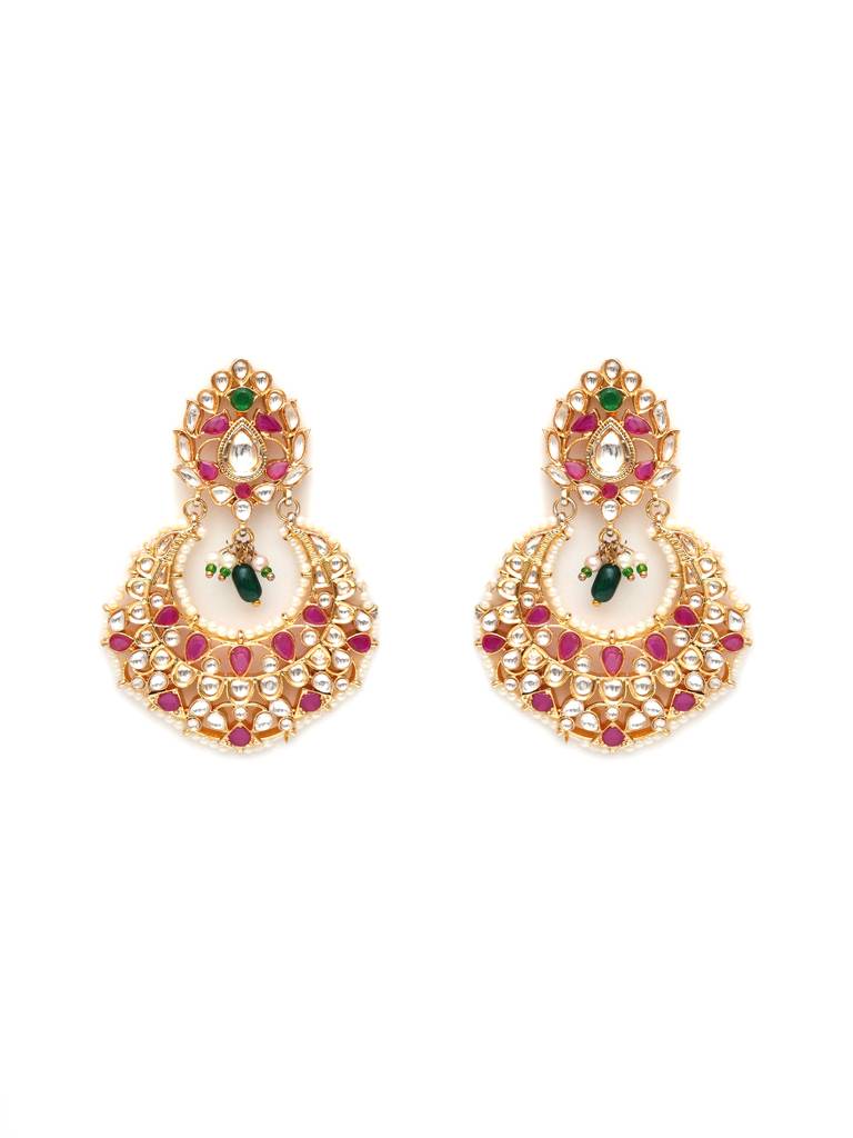 Kundan Chand Earrings : RRA23-22