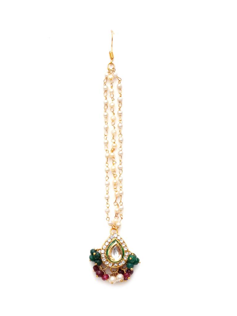 Multi Kundan & Crystal Maang Tikka : RRA23-42