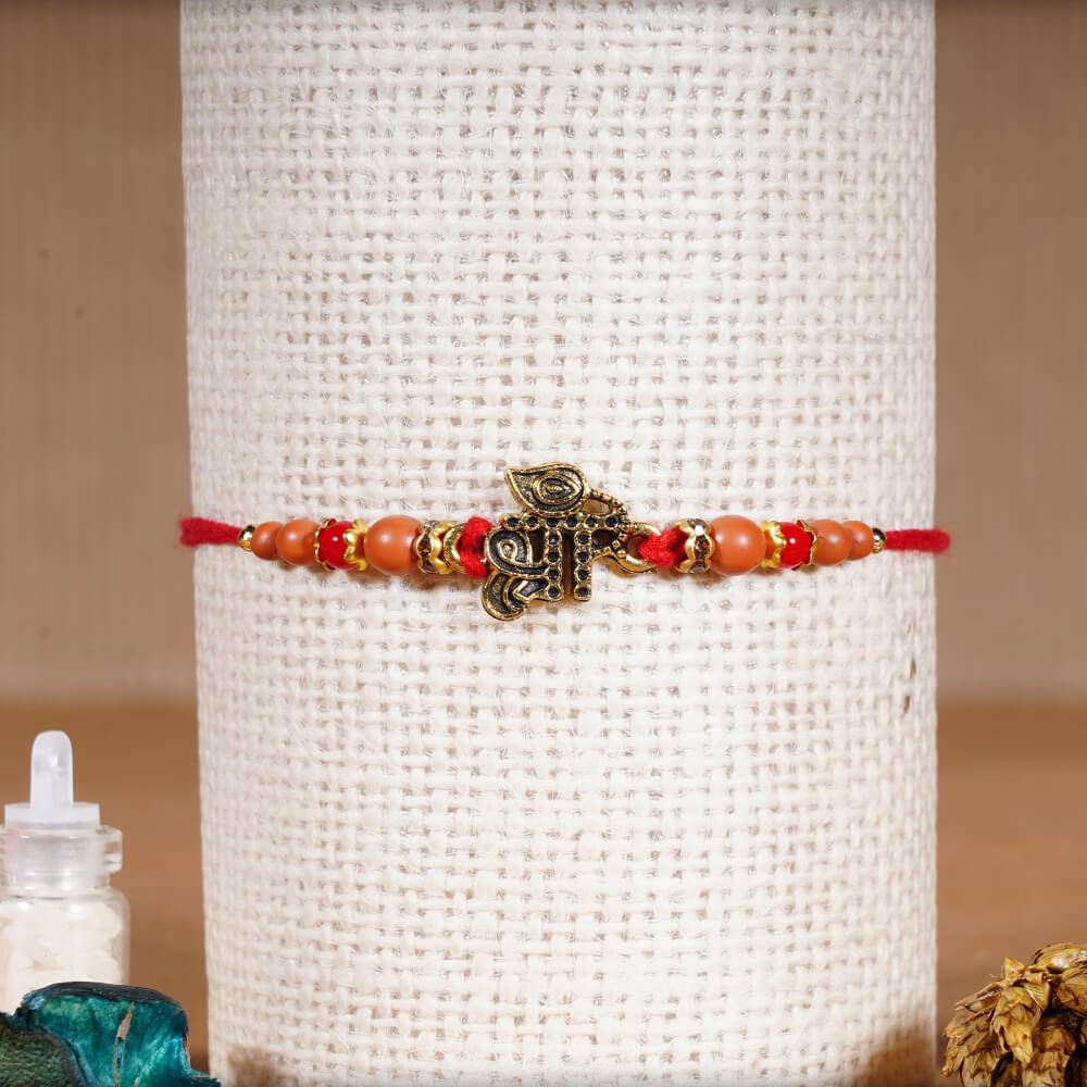 Shree Rakhi With Beads : MBR409