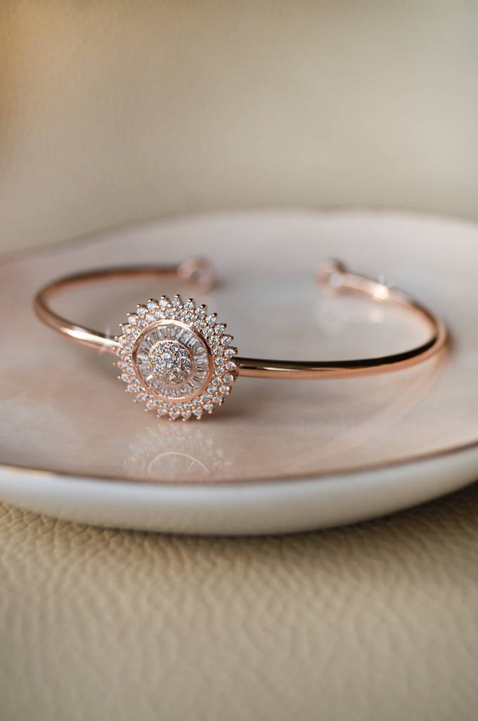 Shine With Me Rose Gold Plated Sterling Silver Adjustable Bracelet : MCRBO261D512