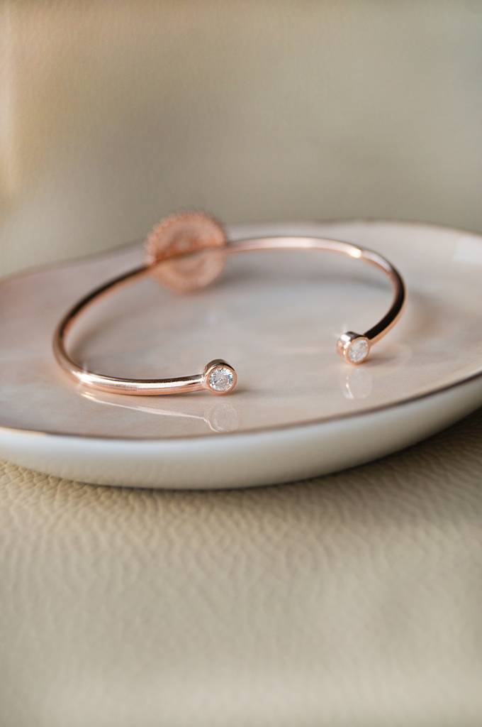 Shine With Me Rose Gold Plated Sterling Silver Adjustable Bracelet : MCRBO261D512