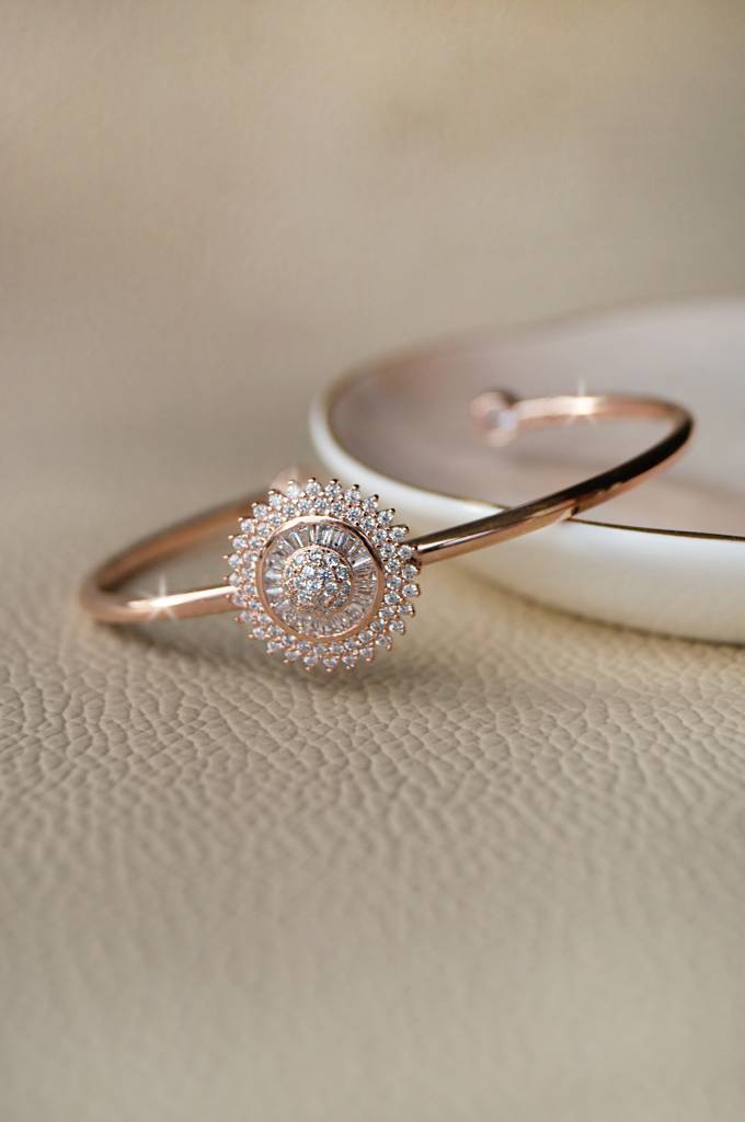 Shine With Me Rose Gold Plated Sterling Silver Adjustable Bracelet : MCRBO261D512