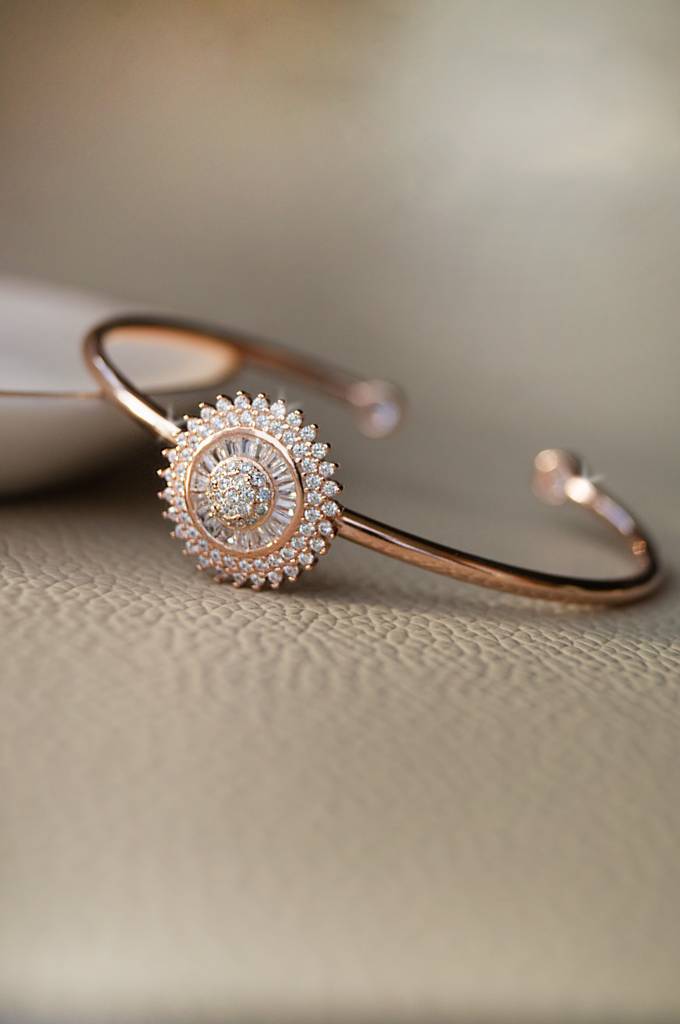 Shine With Me Rose Gold Plated Sterling Silver Adjustable Bracelet : MCRBO261D512