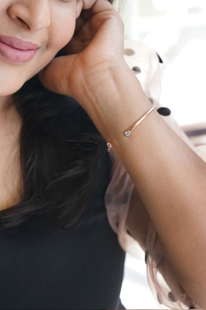 Shine With Me Rose Gold Plated Sterling Silver Adjustable Bracelet : MCRBO261D512