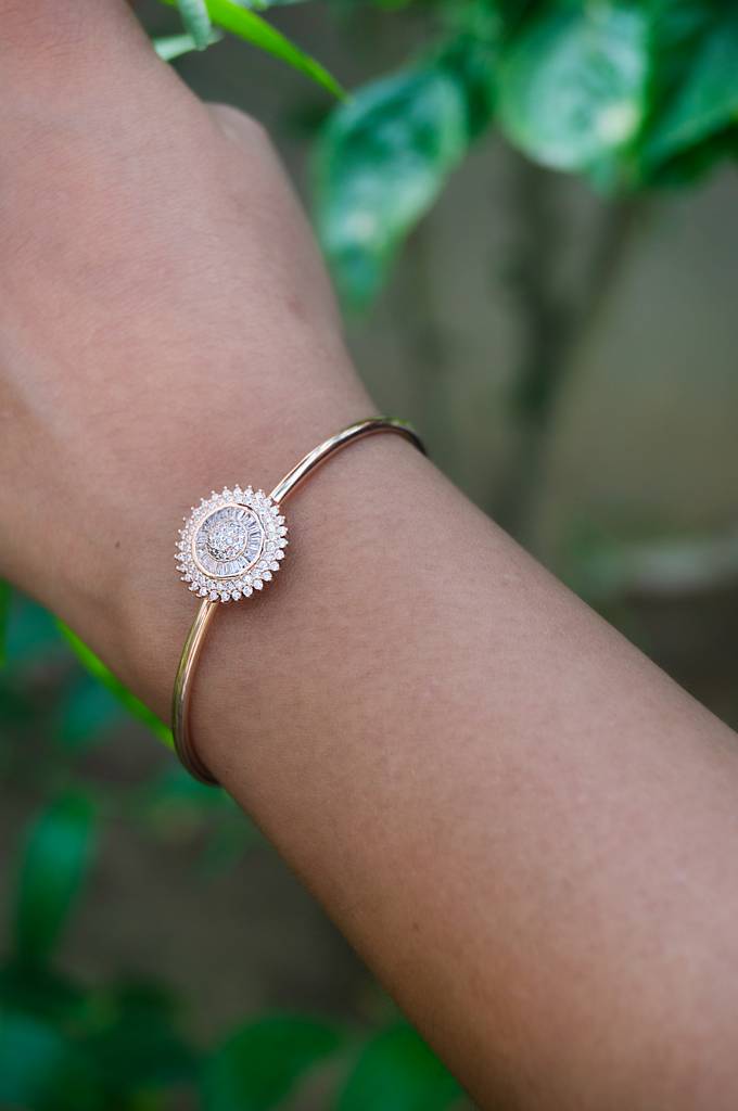 Shine With Me Rose Gold Plated Sterling Silver Adjustable Bracelet : MCRBO261D512