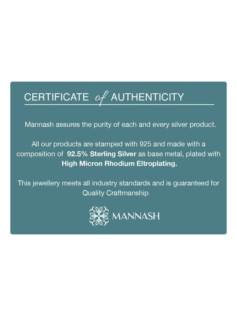 Mannash Tiny Pearly Crown Rose Gold Plated Sterling Silver Pendant Set : MCRJPSC709D1688