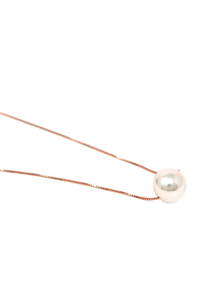 Classic Pearl Statement Rose Gold Plated Sterling Silver Necklace : MCRNCP210D428