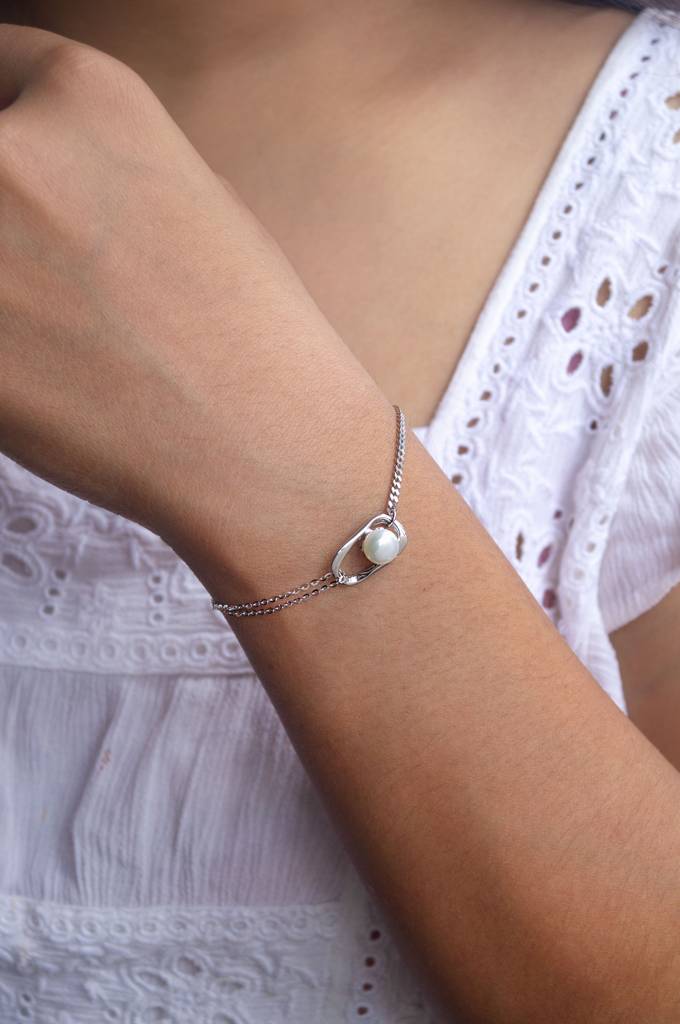 Joy Of Dance Pearl Sterling Silver Chain Bracelet : MCSBC433D1000