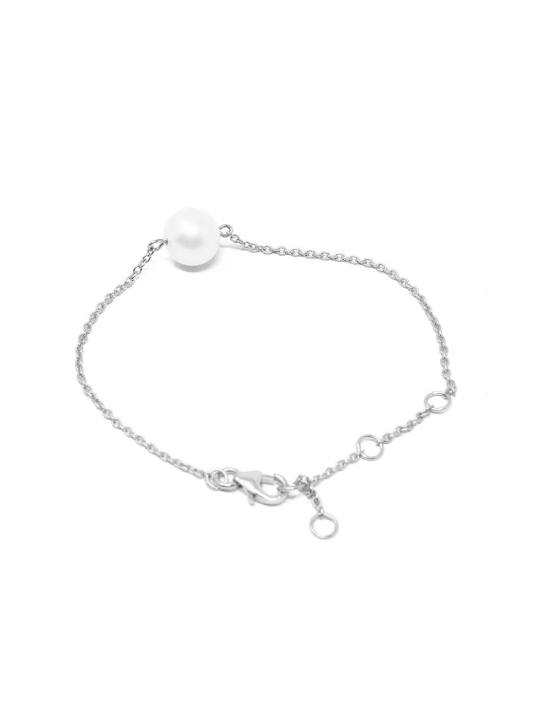 Carry Me Everywhere Pearl Blush Sterling Silver Chain Bracelet : MCSBC82D136
