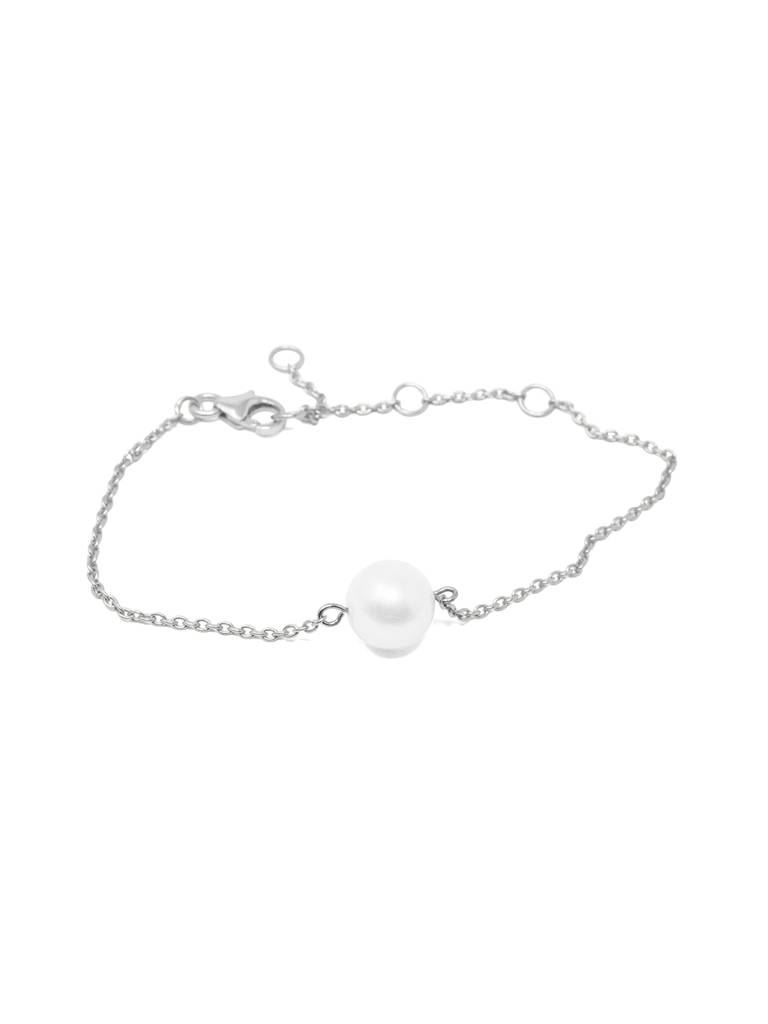 Carry Me Everywhere Pearl Blush Sterling Silver Chain Bracelet : MCSBC82D136