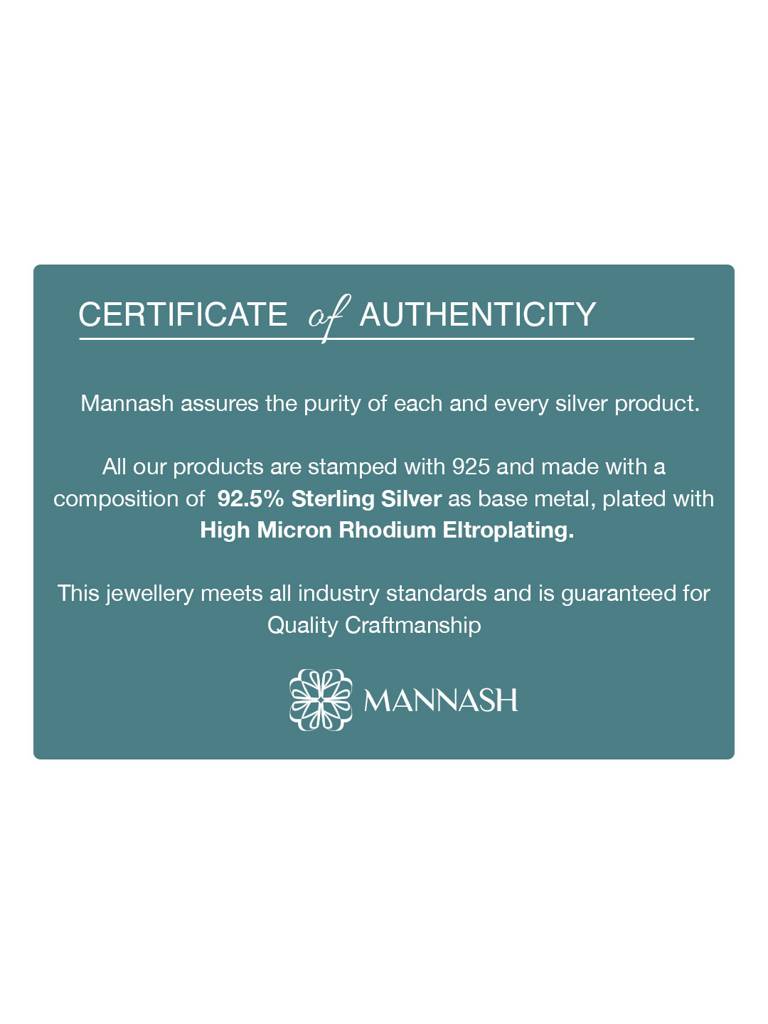 Mannash Pearl In A Circle Threader Sterling Silver Slip On Earrings : MCSED303D592