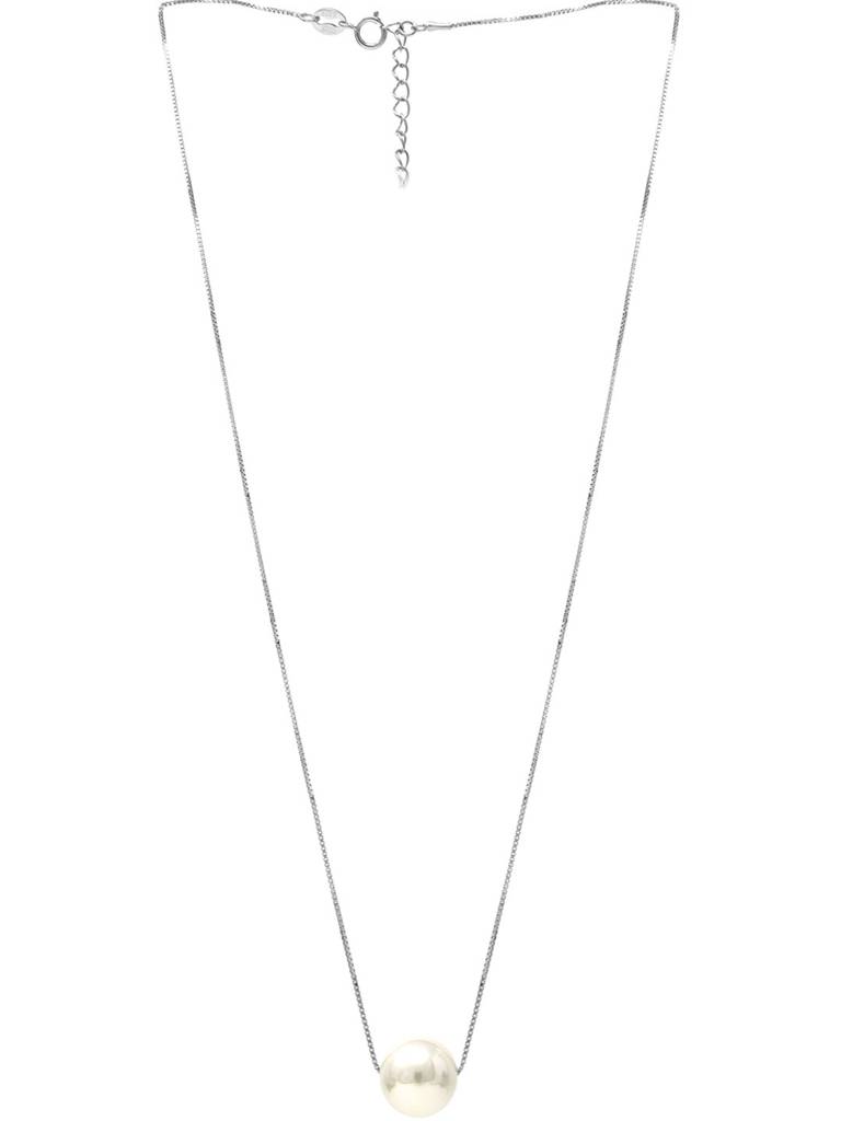 Classic Pearl Statement Sterling Silver Necklace : MCSNCP210D429