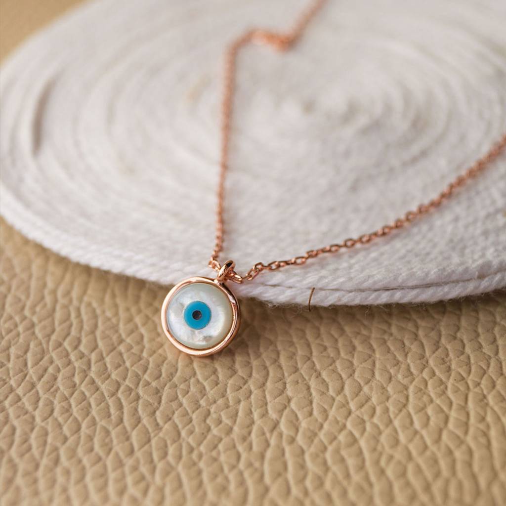 Petite Classic Evil Eye Sterling Silver Chain Necklace : MCRNCP399D961