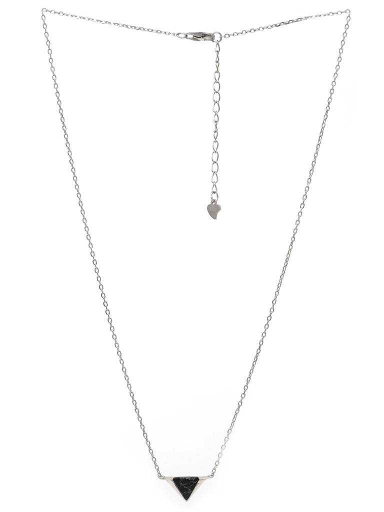Mannash Minaret Triangle Sterling Silver Chain Necklace : MCSNCP436D1055