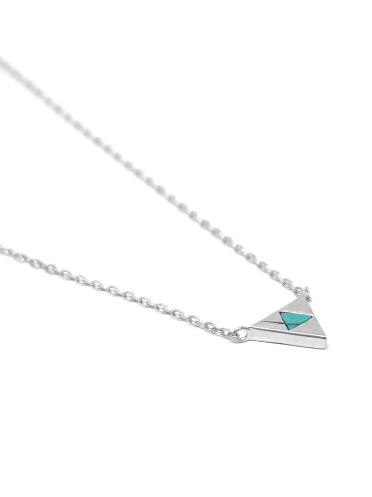Mannash Lapiz Triangle Sterling Silver Chain Necklace : MCSNCP454D1081