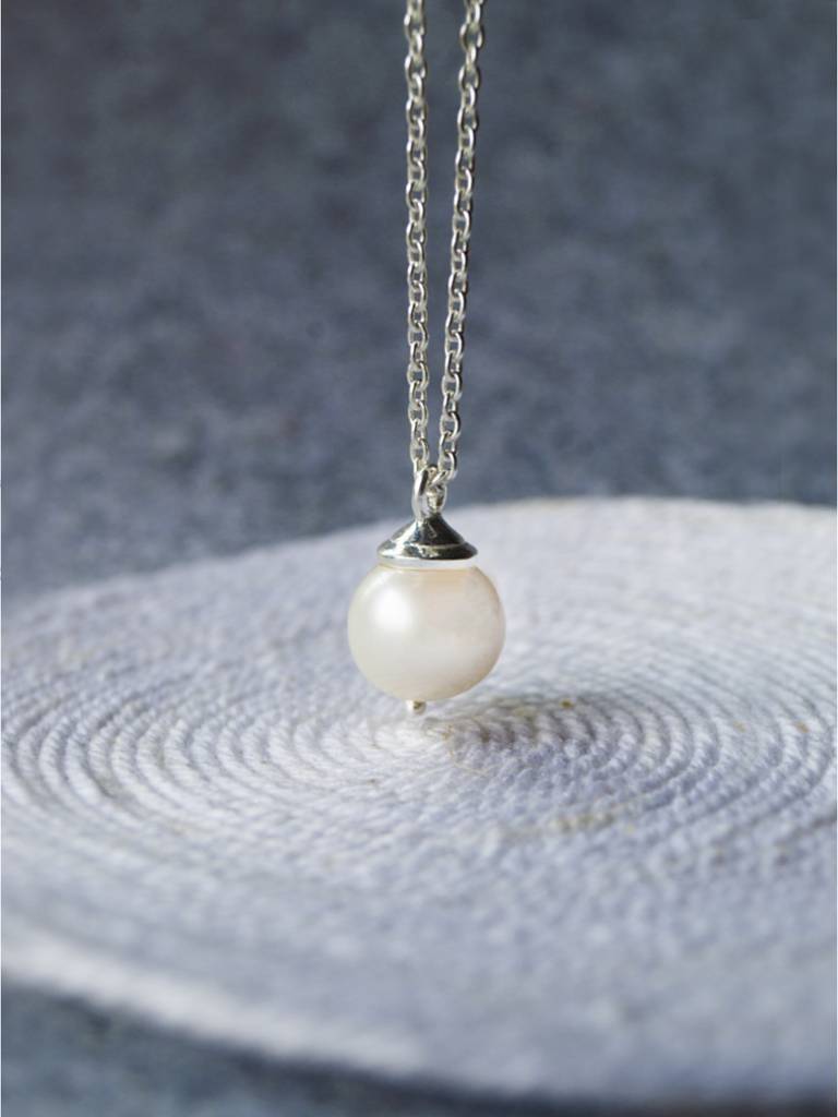 Mannash Pearl Blush Classic Sterling Silver Pendant Necklace : MCSNCP86D146