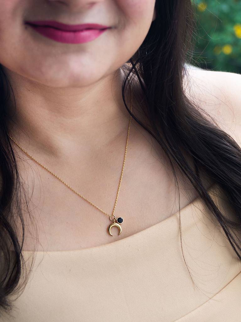 Holistic Horse Shoe Gold Plated Sterling Silver Charm Pendant With Chain : MCYCPC675D1635