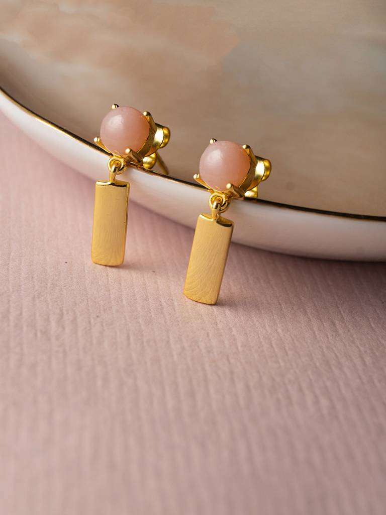 Rosy Bar Sterling Silver Drop Earrings : MCYED99D160