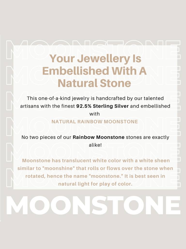 Divine Moon Stone Gold Plated Sterling Silver Classic Ring : MCYRS97D171