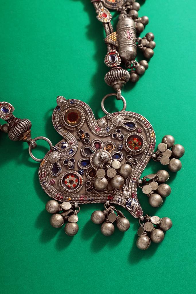 Kutch Tribal Silver Long Necklace : MDECMIX101