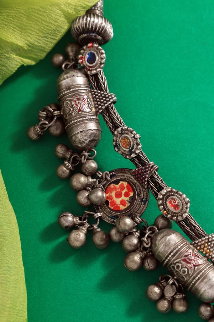 Kutch Tribal Silver Long Necklace : MDECMIX101