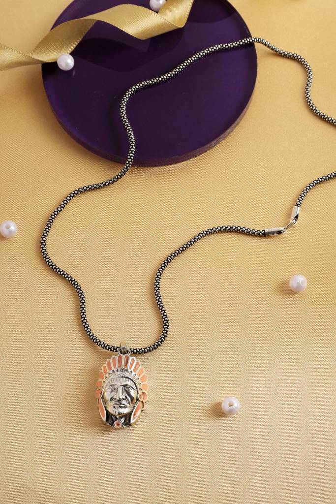 3D Peach Anglo Indian Pendant Chain : MDECMIX67
