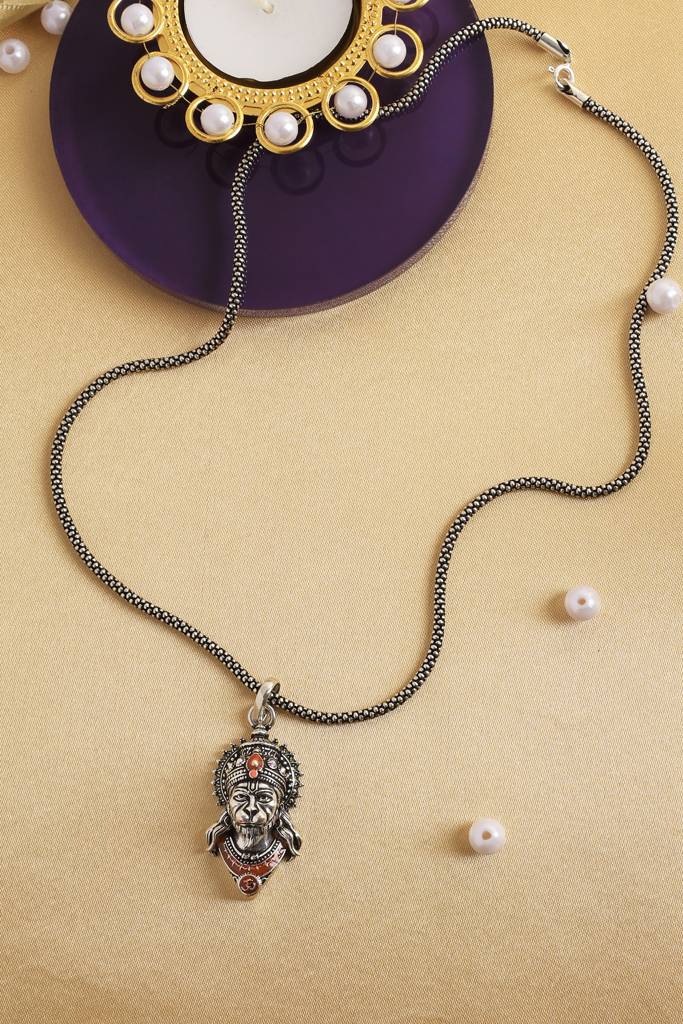 3D Red Hanuman Face Pendant Chain : MDECMIX70