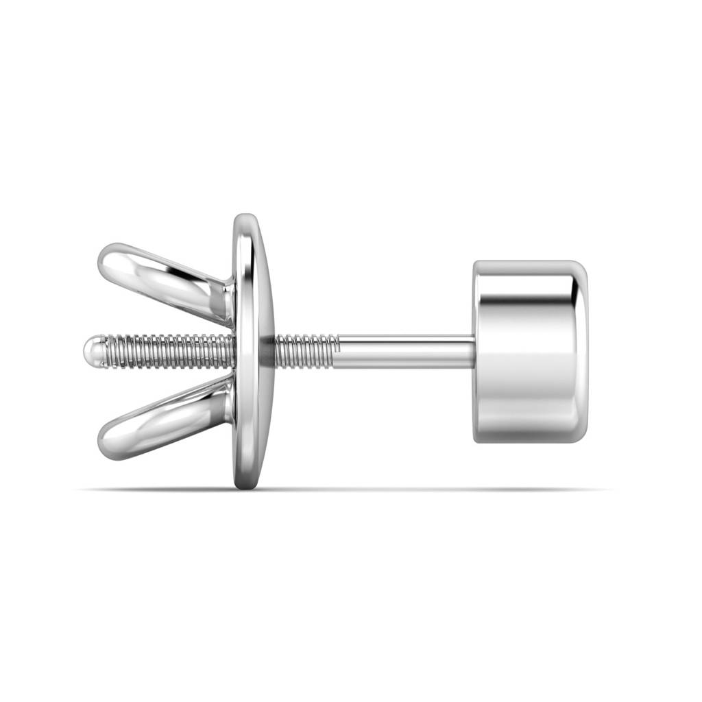 KuberBox 18K White Gold Bruce Men's Ear Stud