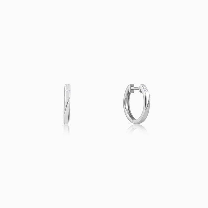 925 Silver Minimal Hoop Earring For Him| Studs To Gift Men & Boys : MER0103