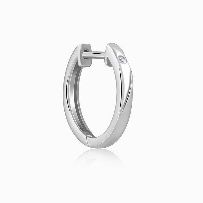 925 Silver Minimal Hoop Earring For Him| Studs To Gift Men & Boys : MER0103