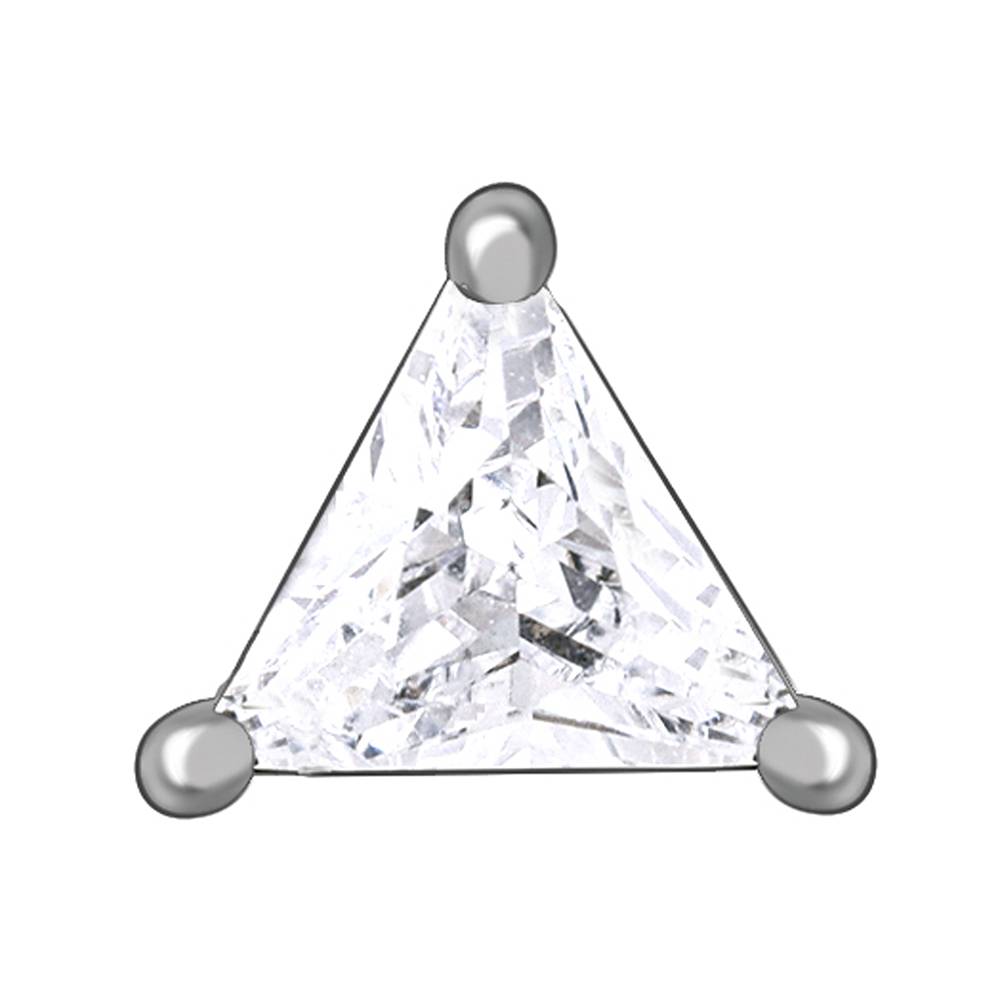 Black Rhodium Classic Triangle Stud For Him : MER025