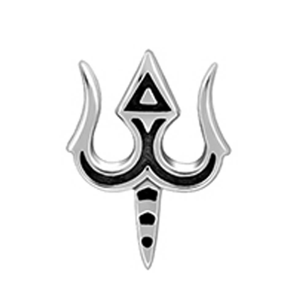 Giva 925 Oxidised Silver Trishul Drip Stud For Him | Gifts For Mens And Boys| With Certificate Of Authenticity And 92 : MER026